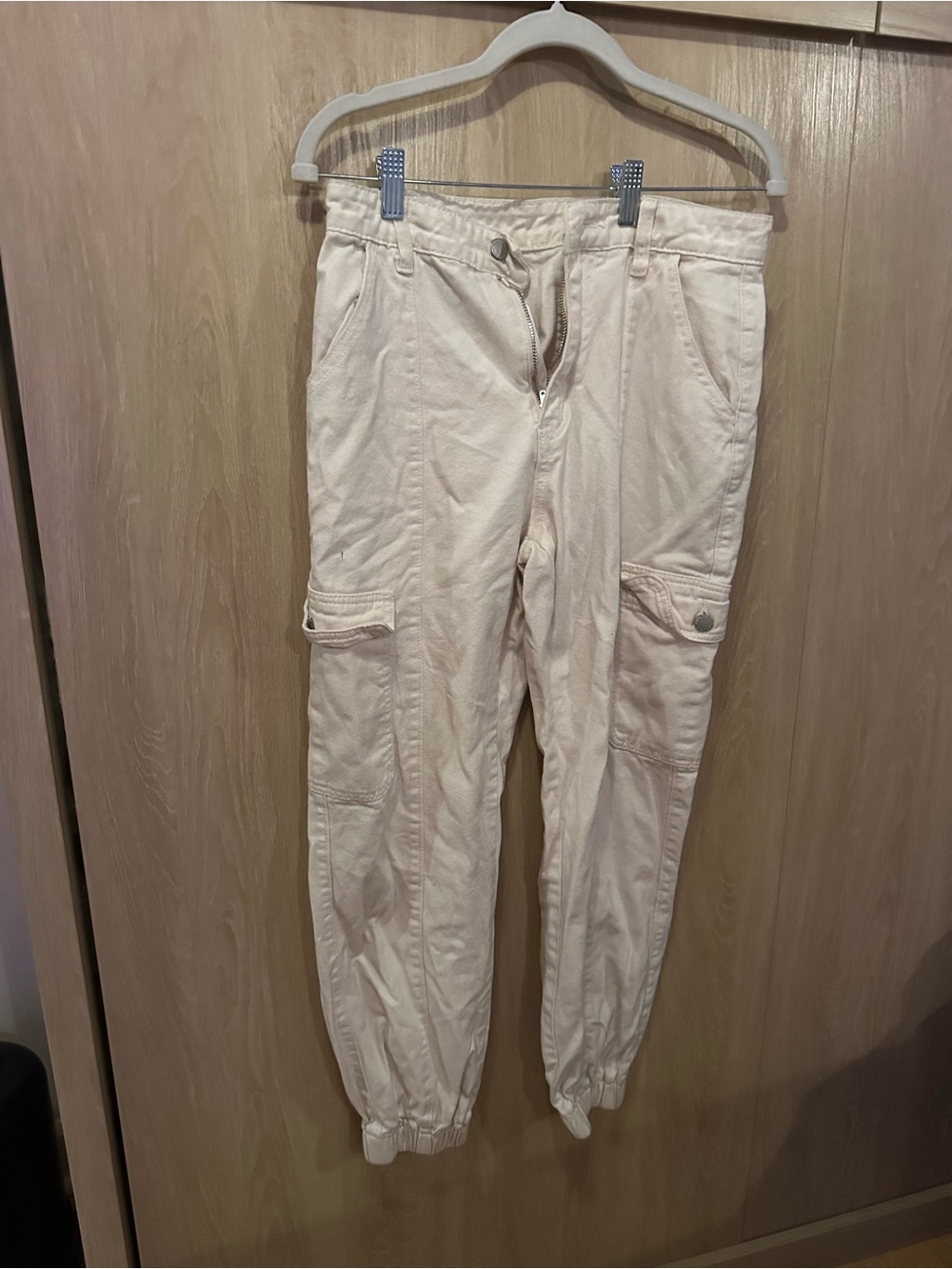 SHEIN Off-White Cargo Jogger Pants